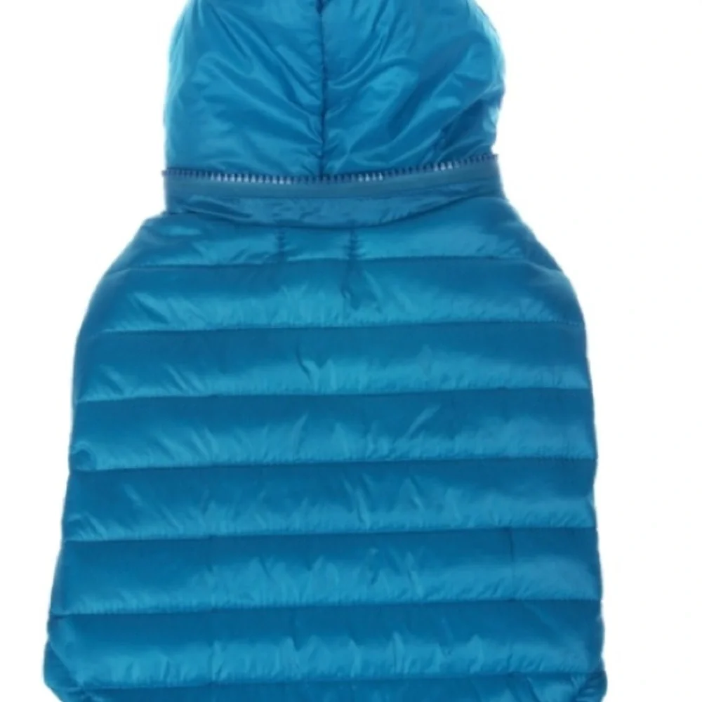 PET LIFE ADJUSTABLE BLUE SPORTY AVALANCHE DOG COAT WITH POP OUT ZIPPERED HOOD XL